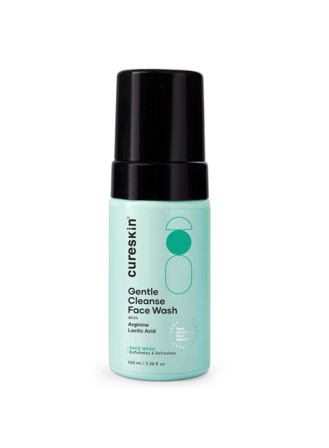 Cureskin Gentle Cleanse Brightening Face Wash with Lactic Acid AHA Foam Face Wash for Women and Men | Face Wash for Men and Women, 100 ml (Pack of 1) - Image 1